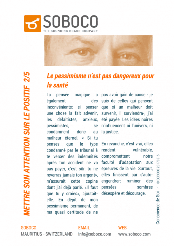 312 Mettre son attention sur le positif 2/5