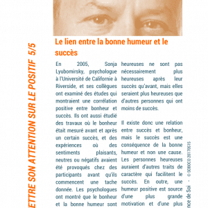 315 Mettre son attention sur le positif 5/5